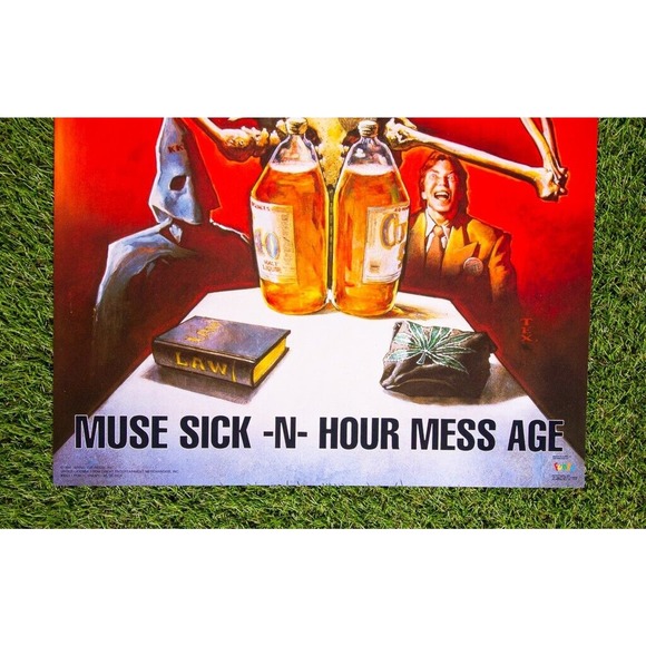 Public Enemy Muse Sick-N-Hour Poster VTG 1994 Funky #8001 Chuck D Flavor Flav - Picture 4 of 9
